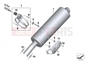 BMW MOTORRAD F 800 GT (0B03, 0B13) Rear muffler