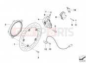 BMW MOTORRAD F 800 GT (0B03, 0B13) Front brake, standard design, rivet pack