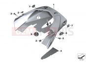 BMW MOTORRAD F 800 GT (0B03, 0B13) Rear trim panel, center