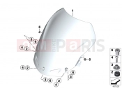 BMW MOTORRAD F 800 GT (0B03, 0B13) Windshield / mount