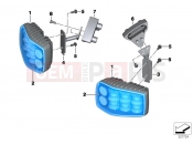 BMW MOTORRAD F 800 GT (0B03, 0B13) LED linear strobe lamp, blue