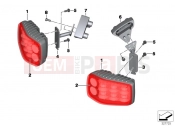 BMW MOTORRAD F 800 GT (0B03, 0B13) LED linear strobe lamp, red