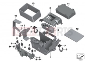 BMW Motorrad BMW 2014 R-Models K5x R 1200 GS (0A01, 0A11) Battery tray