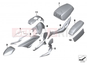 BMW Motorrad BMW 2014 R-Models K5x R 1200 RT (0A03, 0A13) Painted parts U757 blanco