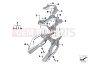 BMW Motorrad BMW 2014 R-Models K5x R 1200 R (0A04, 0A14) Bracket f top case