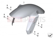 BMW Motorrad BMW 2014 R-Models K5x R 1200 R (0A04, 0A14) Front wheel fender
