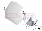 BMW Motorrad BMW 2014 R-Models K5x R 1200 R (0A04, 0A14) Windshield
