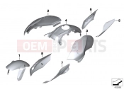 BMW Motorrad BMW 2014 R-Models K5x R 1200 R (0A04, 0A14) Primed parts
