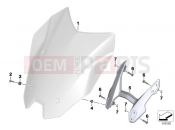 BMW Motorrad BMW 2014 R-Models K5x R 1200 RS (0A05, 0A15) Windshield / mount