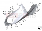 BMW Motorrad BMW 2014 R-Models K5x R 1200 RS (0A05, 0A15) Trim cover upper section