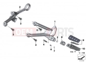 BMW Motorrad BMW 2014 R-Models K5x R 1200 RS (0A05, 0A15) Rear footrests