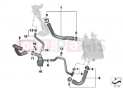 BMW Motorrad BMW 2012 R-Models K5x R 1200 GS (0A01, 0A11) Coolant lines