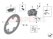 BMW Motorrad BMW 2012 R-Models K5x R 1200 GS (0A01, 0A11) Rear wheel brake