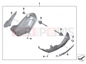 BMW Motorrad BMW 2012 R-Models K5x R 1200 GS (0A01, 0A11) Set, cylinder-head cover guard