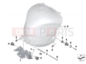 BMW Motorrad BMW 2012 S models HP4 (0D01, 0D11) Fuel tank mounting hardware