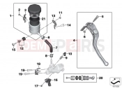 BMW Motorrad BMW 2012 S models HP4 (0D01, 0D11) Single parts, parking brake fitting