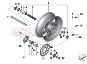 BMW Motorrad BMW 2012 S models HP4 (0D01, 0D11) Forged wheel, rear