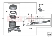 BMW Motorrad BMW 2012 F-Models K7x F 700 GS (0B01, 0B11) Handbrake assembly handlebar clamp M6