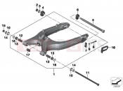 BMW Motorrad BMW 2012 F-Models K7x F 700 GS (0B01, 0B11) Rear wheel swinging arm