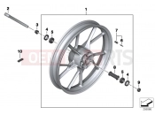 BMW Motorrad BMW 2012 F-Models K7x F 700 GS (0B01, 0B11) Cast rim, front