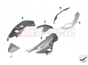 BMW Motorrad BMW 2012 F-Models K7x F 700 GS (0B01, 0B11) Painted parts YNB5 light-white unicolor