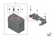 BMW Motorrad BMW 2012 F-Models K7x F 700 GS (0B01, 0B11) Battery with bracket