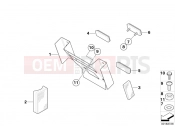 BMW Motorrad BMW 2012 F-Models K7x F 700 GS (0B01, 0B11) License plate bracket US / reflectors