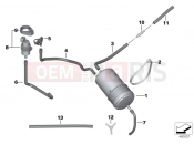 BMW Motorrad BMW 2012 F-Models K7x F 800 GT (0B03, 0B13) Activated Charcoal Filter/TUBING