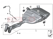 BMW Motorrad BMW 2012 C-Models C 600 Sport (0131, 0132) Exhaust system parts with mounts