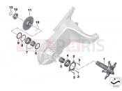 BMW Motorrad BMW 2012 C-Models C 600 Sport (0131, 0132) Rear swing arm, driveshaft