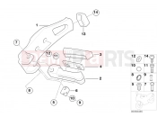 BMW Motorrad BMW 2004 R-Models 4V R 850 R 02 (0428) Footpeg plate/Rear footpeg