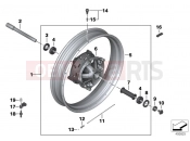 BMW Motorrad BMW 2015 R-Models K5x R 1200 GS (0A01, 0A11) Spoke wheel front