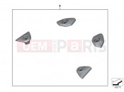 BMW Motorrad BMW 2015 R-Models K5x R 1200 GS (0A01, 0A11) Set, covers, handle sockets