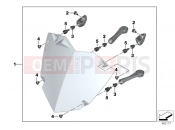 BMW Motorrad BMW 2015 R-Models K5x R 1200 GS Adve. (0A02, 0A12) Set of headlight guards