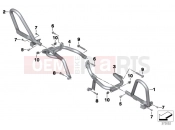 BMW Motorrad BMW 2015 R-Models K5x R 1200 RT (0A03, 0A13) Engine roll bar, authority vehicles