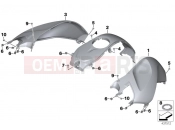 BMW Motorrad BMW 2015 R-Models K5x R 1200 RT (0A03, 0A13) Covering fuel tank