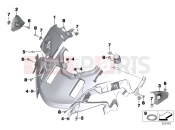 BMW Motorrad BMW 2015 R-Models K5x R 1200 RT (0A03, 0A13) Fairing top section, official vehicle