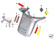 BMW Motorrad BMW 2015 R-Models K5x R 1200 RT (0A03, 0A13) License plate bracket US / reflectors
