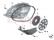 BMW Motorrad BMW 2015 K models 6-cylinder K 1600 GT (0601,0611) Engine housing cover, right