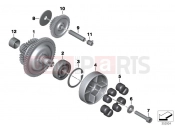 BMW Motorrad BMW 2015 K models 6-cylinder K 1600 GT (0601,0611) Alternator-starter one-way clutch