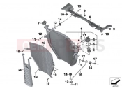 BMW Motorrad BMW 2015 K models 6-cylinder K 1600 GT (0601,0611) Radiator