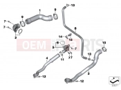 BMW Motorrad BMW 2015 K models 6-cylinder K 1600 GT (0601,0611) Cooling system coolant hoses
