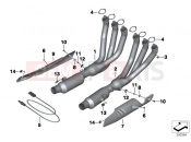 BMW Motorrad BMW 2015 K models 6-cylinder K 1600 GT (0601,0611) Exhaust manifold