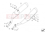 BMW Motorrad BMW 2015 K models 6-cylinder K 1600 GT (0601,0611) Muffler system