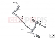 BMW Motorrad BMW 2015 K models 6-cylinder K 1600 GT (0601,0611) External gearshift parts/Shift lever
