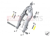 BMW Motorrad BMW 2015 K models 6-cylinder K 1600 GT (0601,0611) Wheel carrier