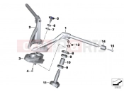 BMW Motorrad BMW 2015 K models 6-cylinder K 1600 GT (0601,0611) Handlebar