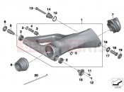 BMW Motorrad BMW 2015 K models 6-cylinder K 1600 GT (0601,0611) Rear wheel swinging arm