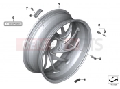 BMW Motorrad BMW 2015 K models 6-cylinder K 1600 GT (0601,0611) Cast wheel, TPM, rear