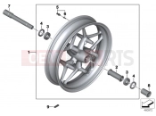BMW Motorrad BMW 2015 K models 6-cylinder K 1600 GT (0601,0611) Cast rim, front